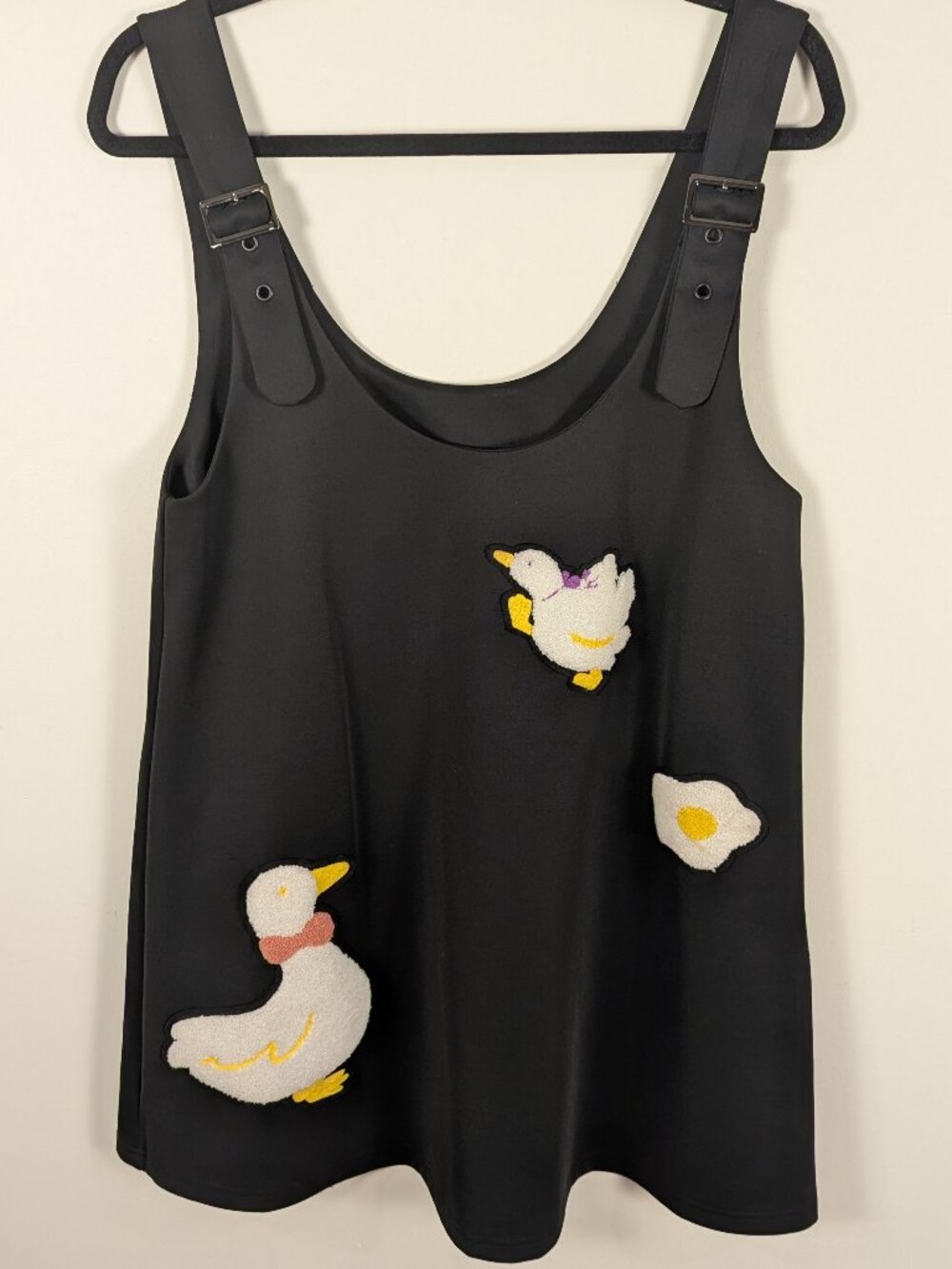 LEDiN x ESTER HSU Duck Appliqué Jumper Dress Rare Designer Collaboration | Sz L